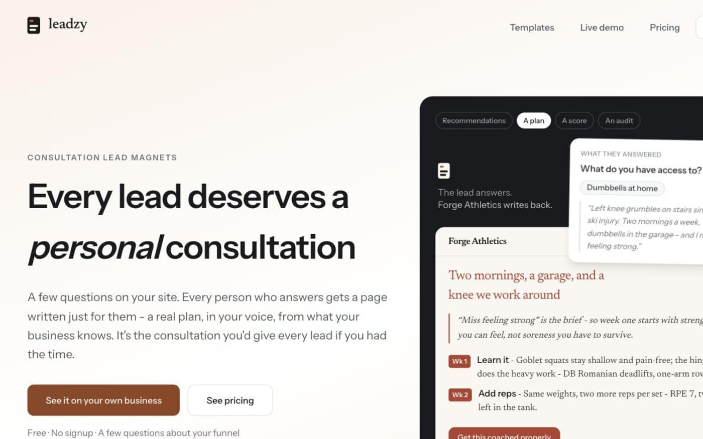 Leadzy — Marketing tech product built by Godelian