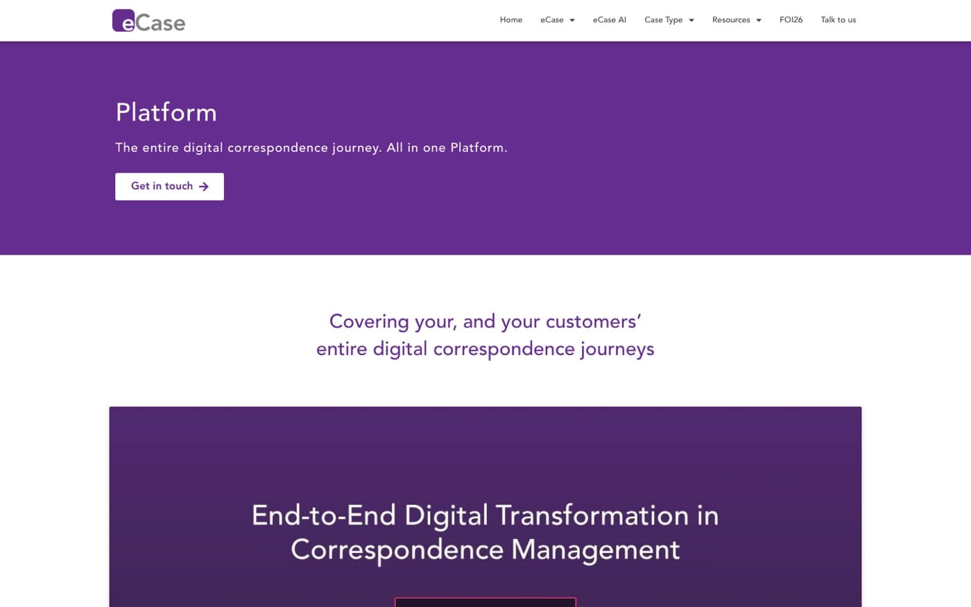 eCase — GovTech product built by Godelian