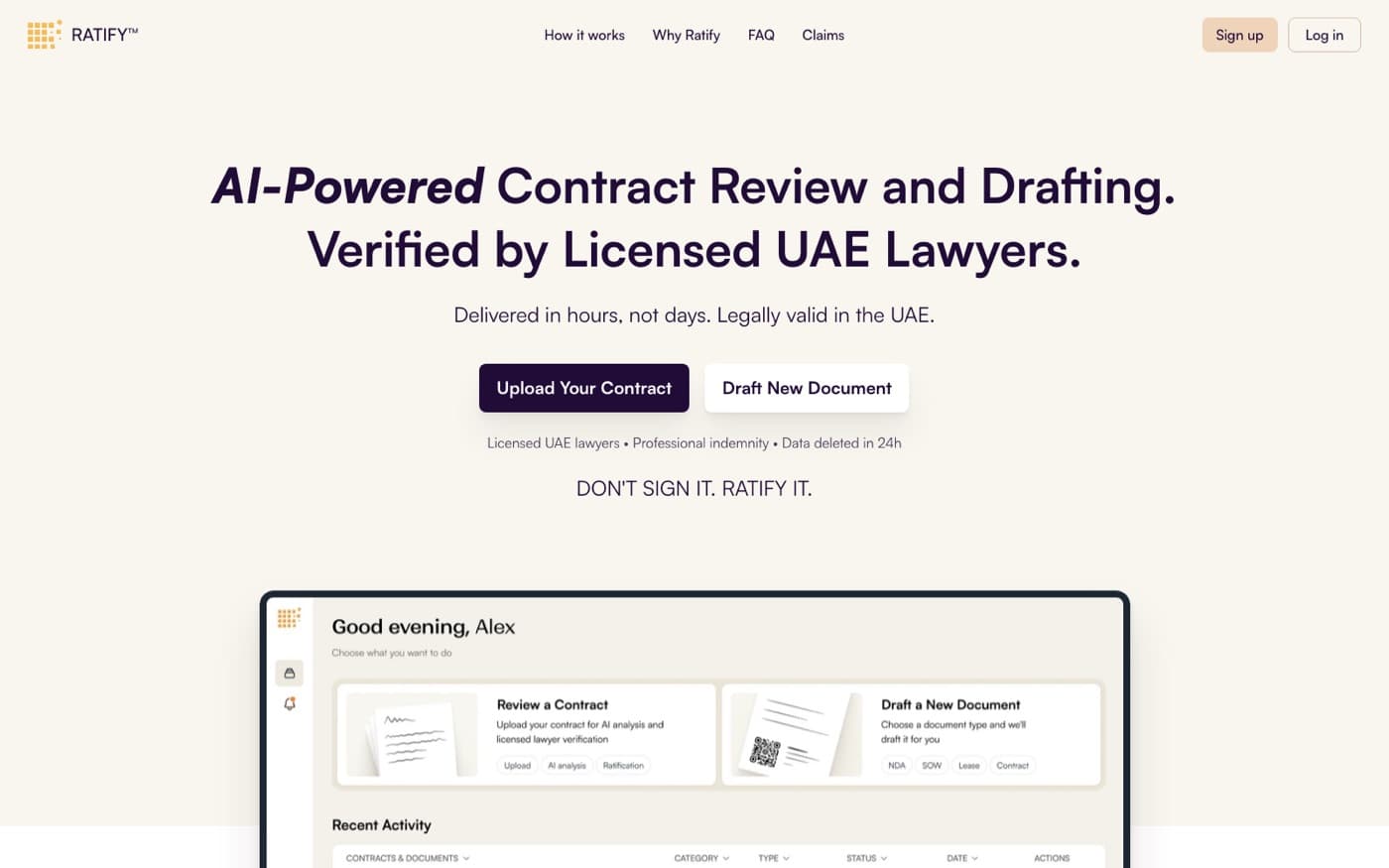 Ratify — Legal tech product built by Godelian